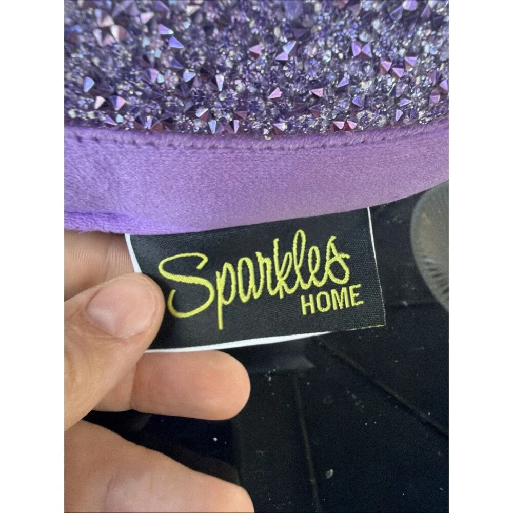 Sparkles Home Luminous Pillow- Witch Hat-purple With Stars-Halloween